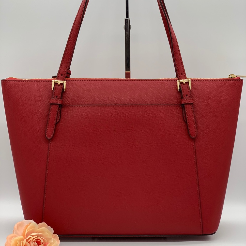 MICHAEL KORS CIARA LG TZ TOTE SCARLET 35T8GC6T9L - Picture 2 of 16